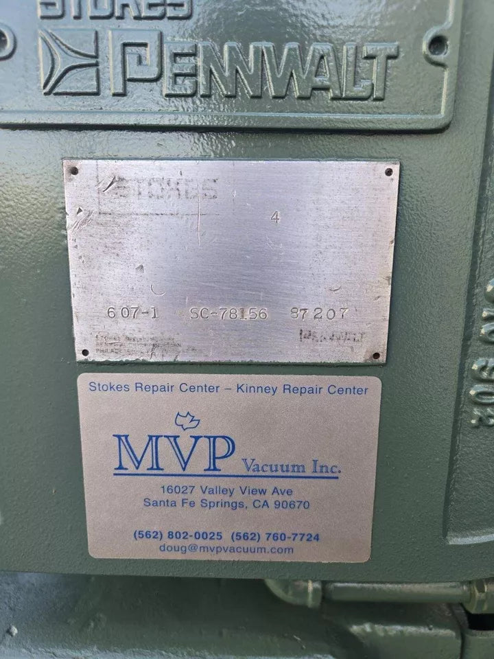 Stokes 612MB (412H Pump and 607 Blower w/Bypass)